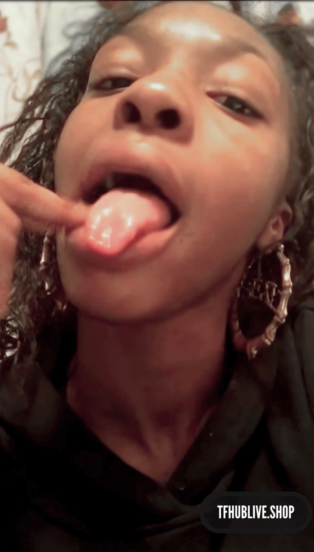 Pretty girl making loud slurping noises