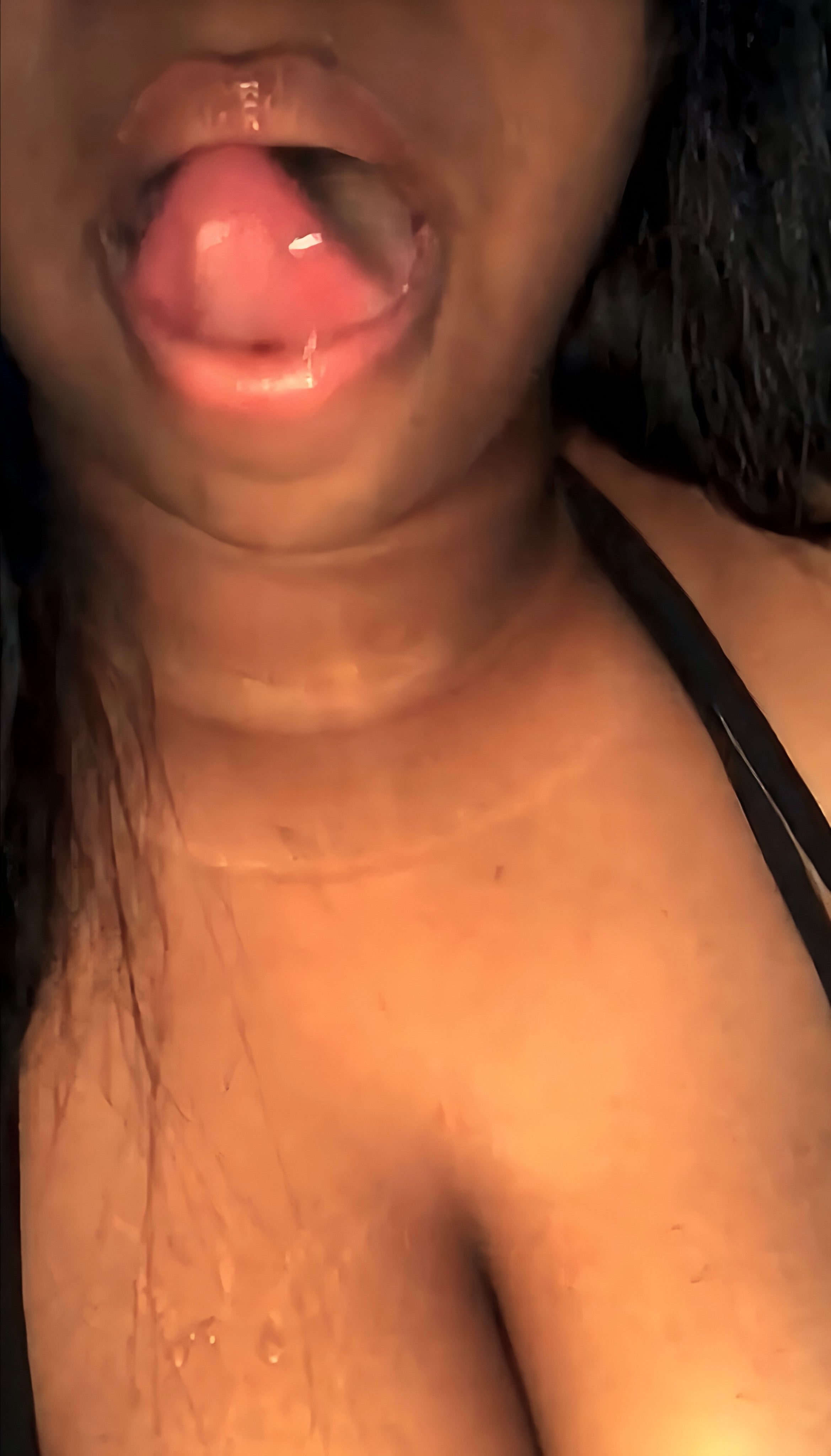 Brown skinned baddie drooling